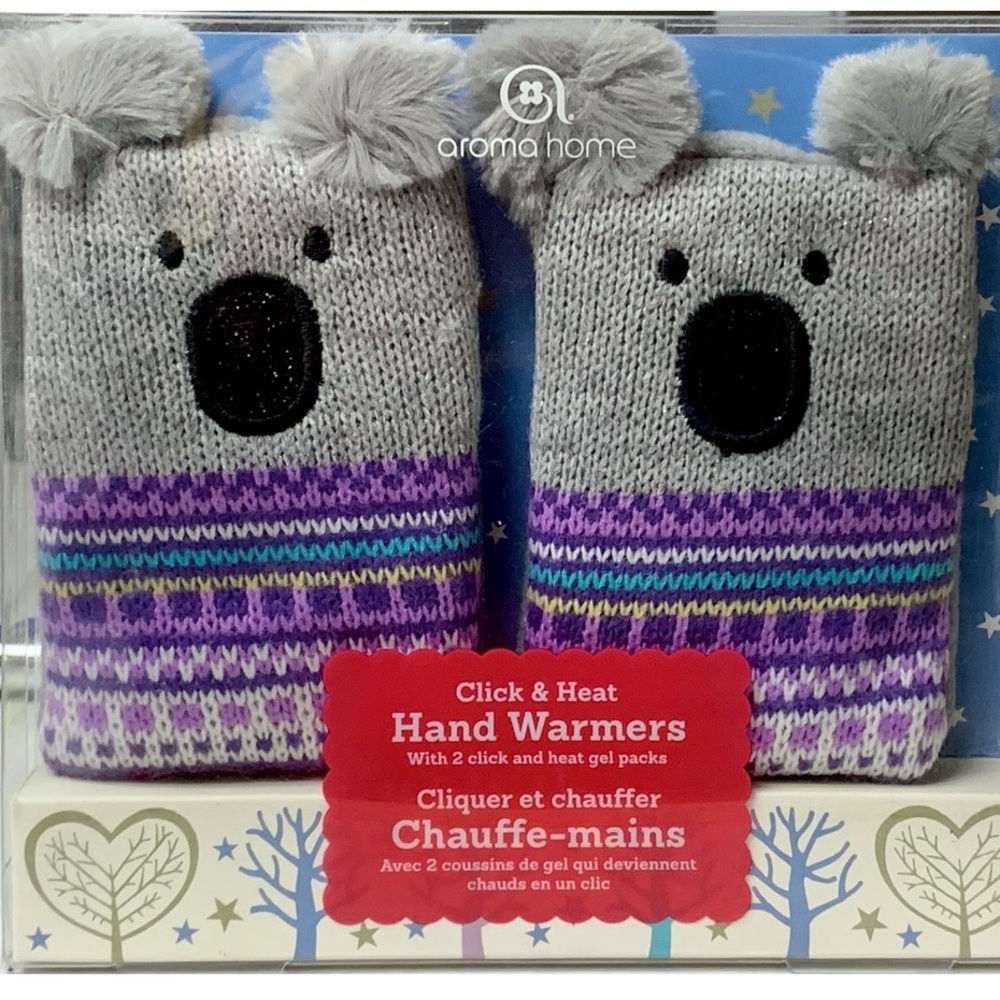 Little Kid Youth Girls Stocking Stuffer Click & Heat Koala Bear Hand Warmers NIB